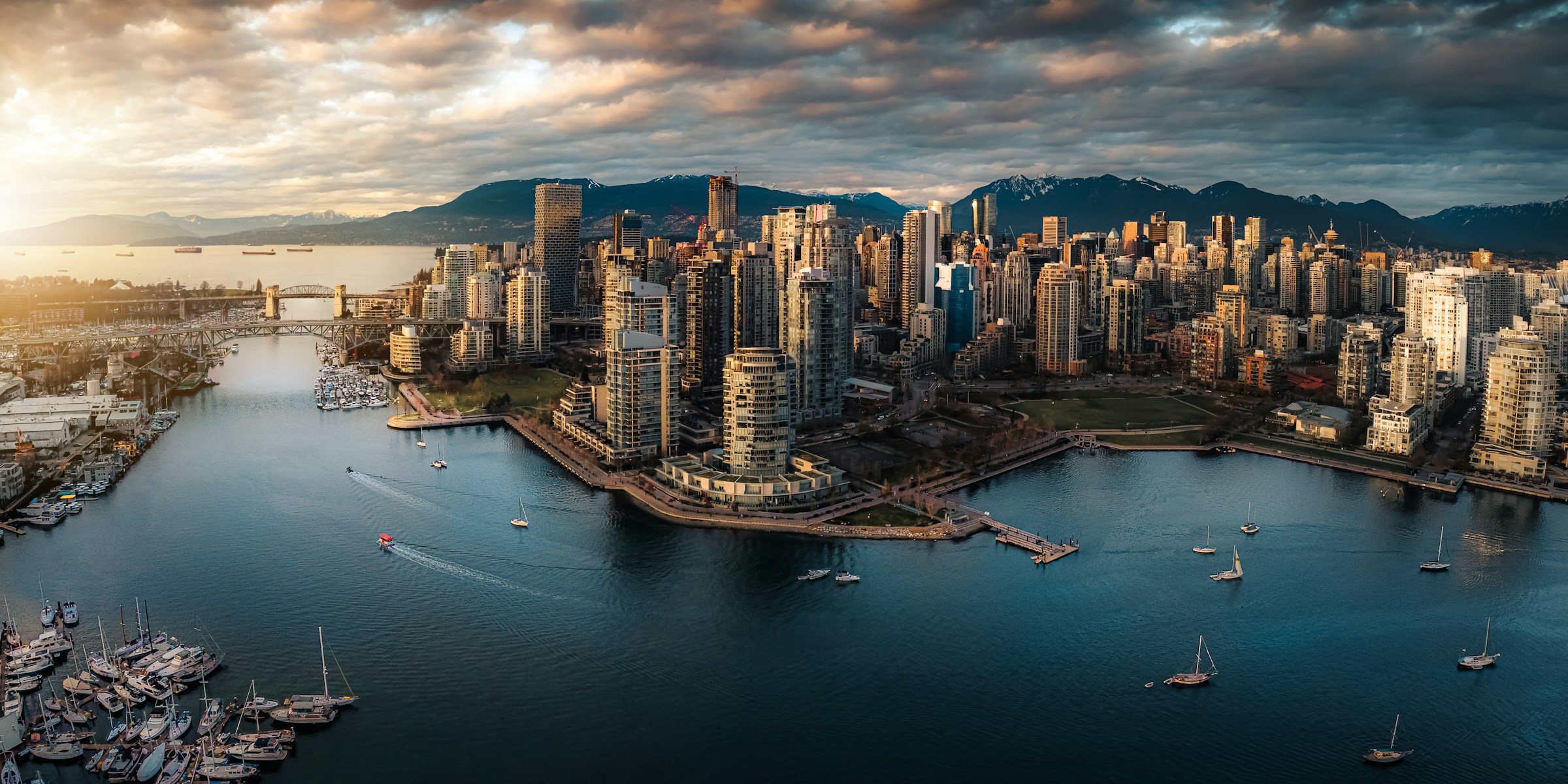 Vancouver waterfront and North Shore mountains